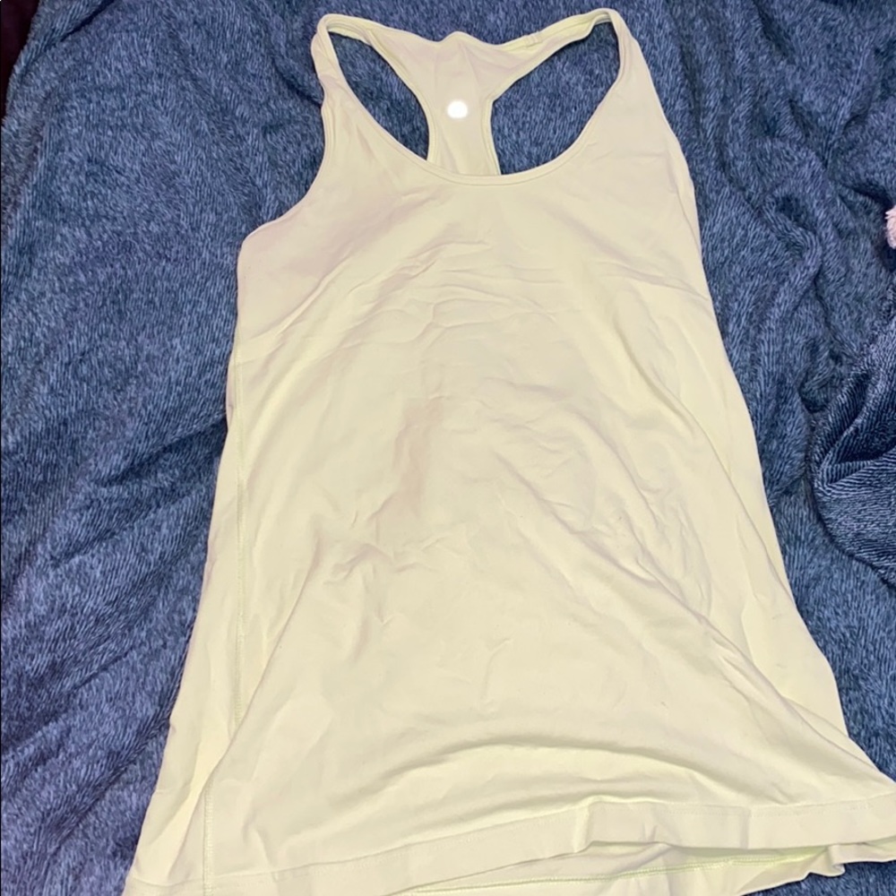 lululemon tank top. it’s a lot brighter in person